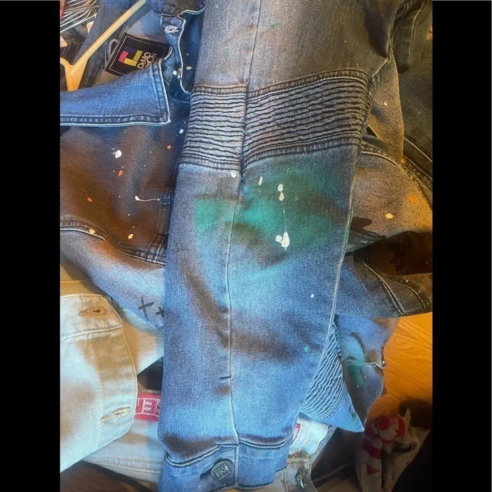 Demolition brand graffiti jean jacket sz XL - Picture 6 of 7